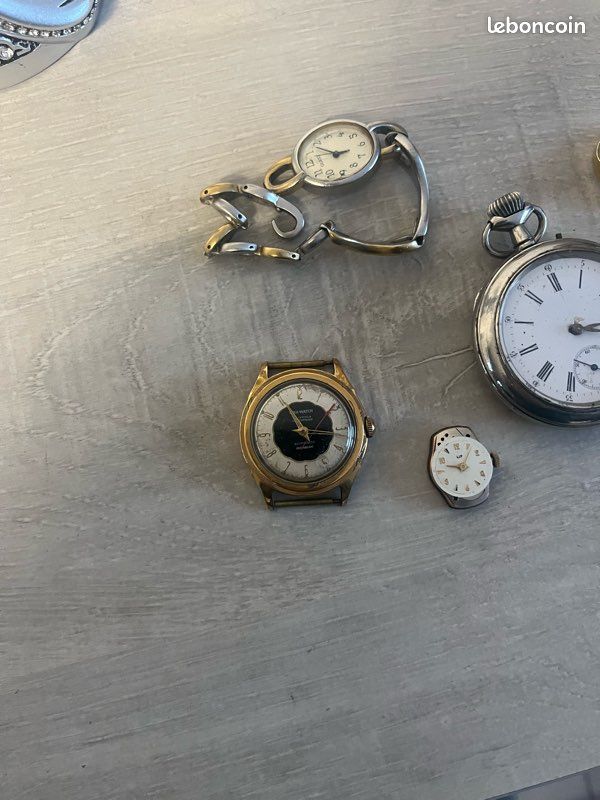 Lot De 5 Boîtiers De Montre à Gousset + 2 Boîtiers - Occasion - Acier, Aluminium, Bronze