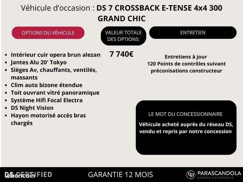 Ds DS 7 Crossback E-TENSE 4x4 300ch Grand Chic (image 18)