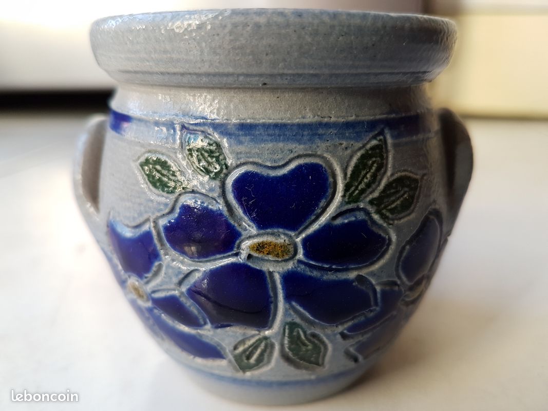 Petit pot alsacien marque Burger motif fleur (image 1)