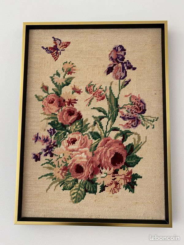 Ensemble ou lot de grands tableaux en canevas vintage (image 10)