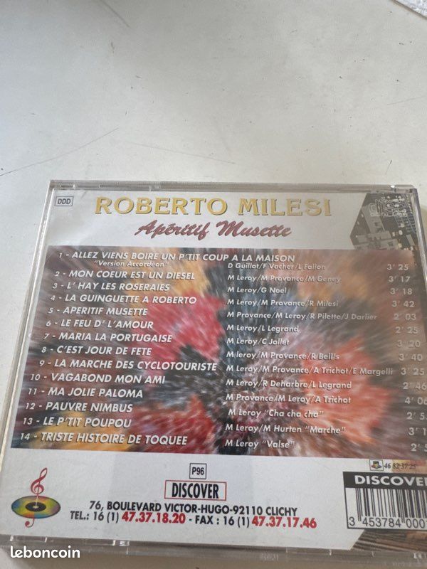 Cd Roberto milesi apéritif musette (image 2)