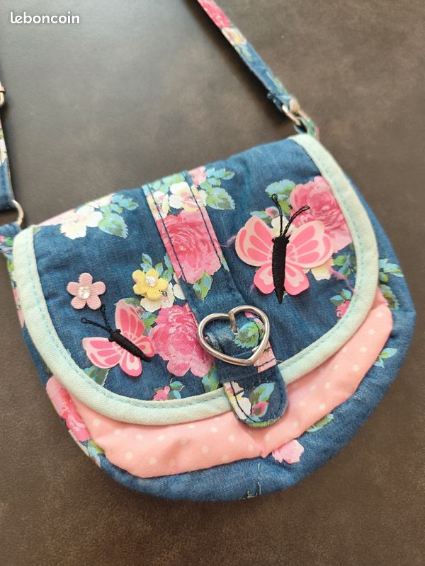 Petit Sac à Main Claire's - Blanc Imprimé - Occasion - Bandoulière Polyester