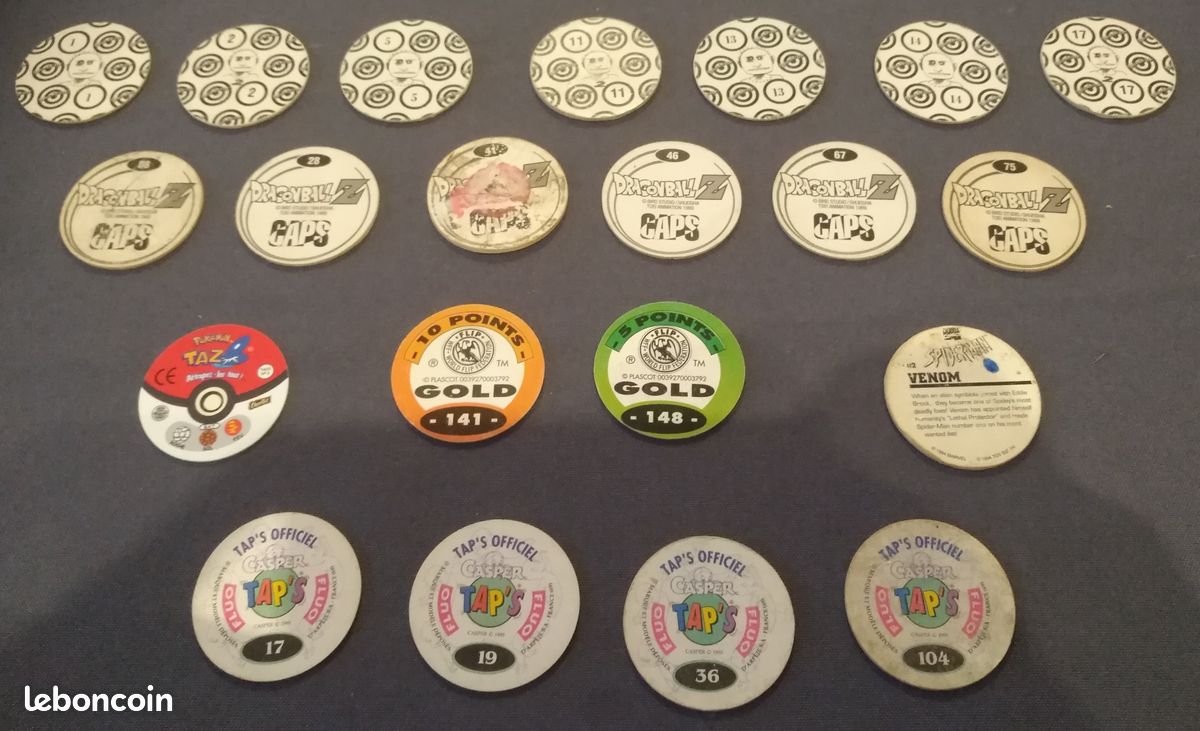 Gros Kini Pogs Goten Dragon Ball Z caps tazo menko cards carte Jaune Gros Kini Pogs Goten Dragon Ball Z caps tazo menko cards carte Jaune
