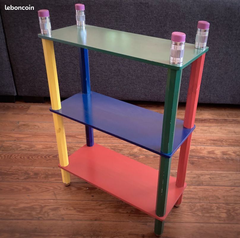 Étagère Crayon 3 étages Pour Enfant - Home Deco Kids - Bois - 77 Cm - Neuf