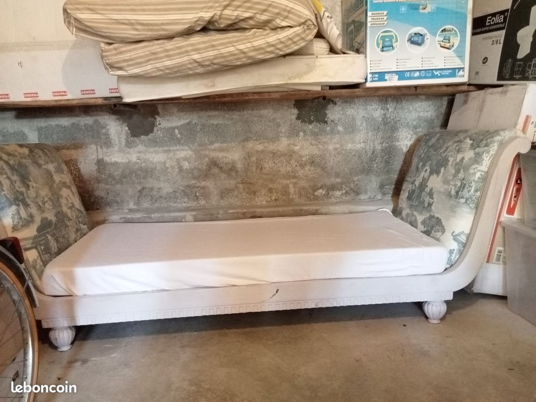 Très beau lit Napoléon méridienne ancien avec matelas (image 3)