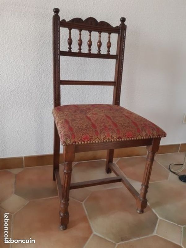 Chaise bois tapissier (image 1)