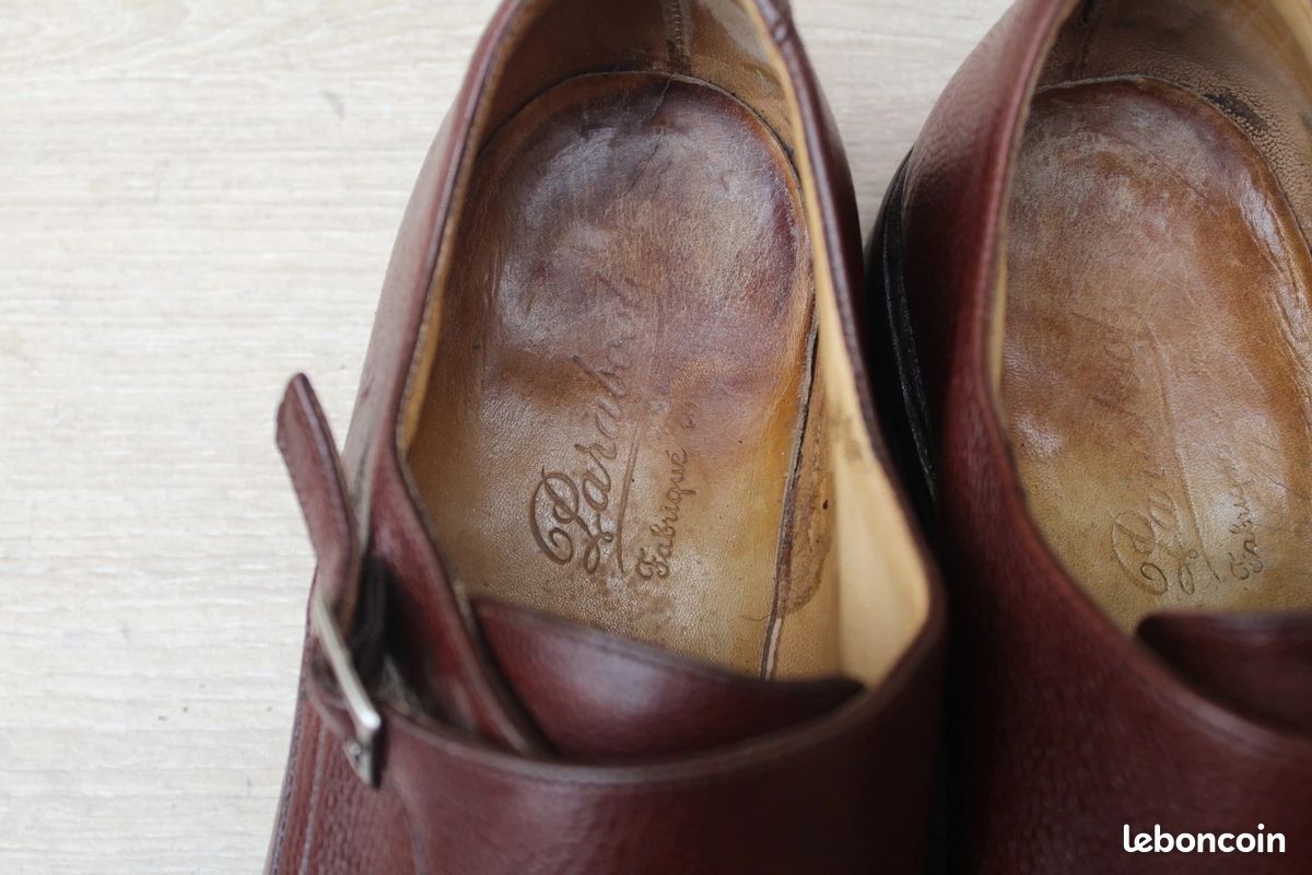 Chaussures Paraboot POE Cuir Noir - Double Boucles - Taille 35.5 - Femme