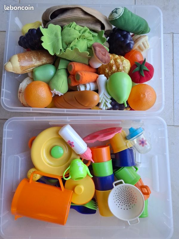 Fruits et légumes, jouets en plastique ou tissu dinette Jeux