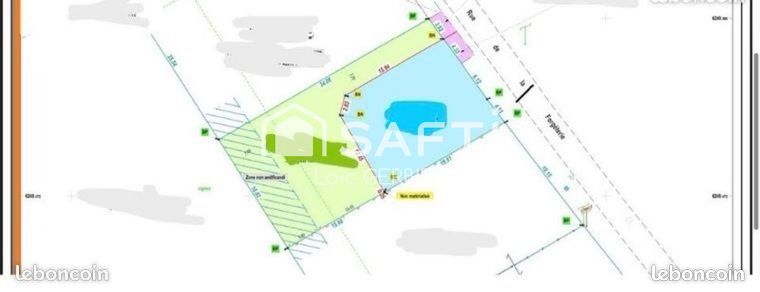Terrain 623 m² CHARGE
