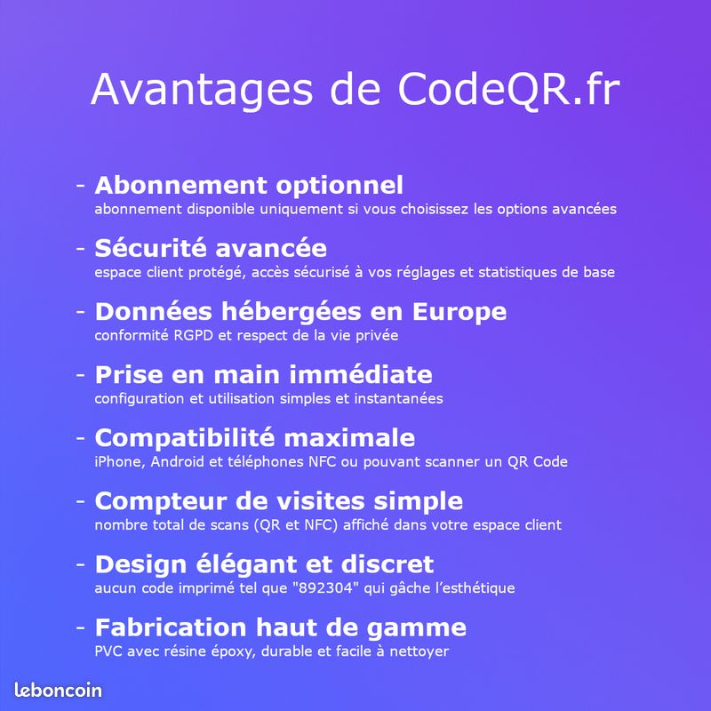 Plaque NFC & QR Code Pour Avis Google | 10x10 Cm | Compatible IPhone/Android | Fixation 3M | Pour Commerces & Restaurants