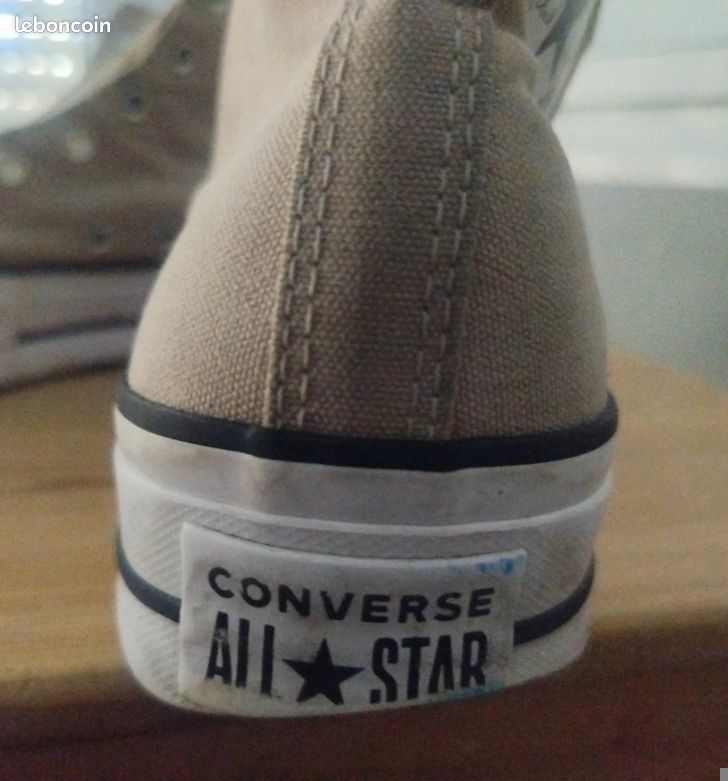 Converse haute beige taille 40 (image 7)