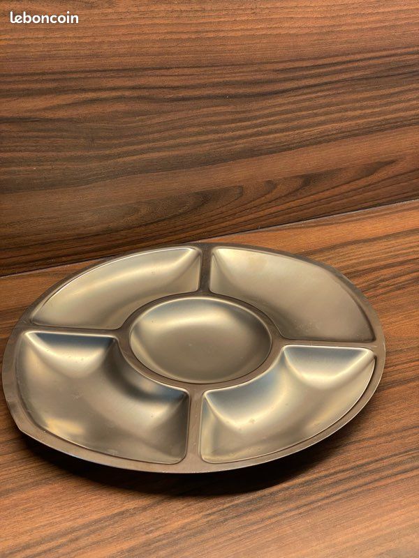 Plat De Service Guy Degrenne 5 Compartiments - Inox Argenté, Occasion