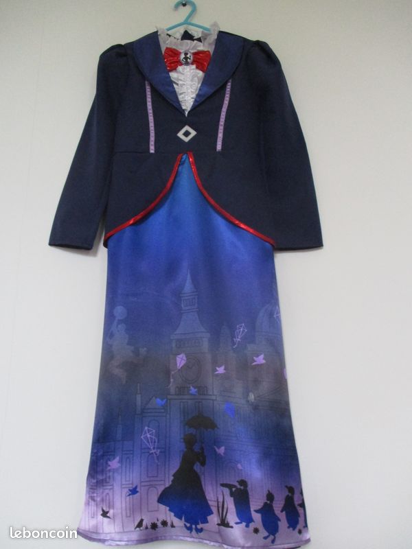 Déguisement anglais de Marie Poppins taille 9/10 ans de marque Disney tbe (image 2)