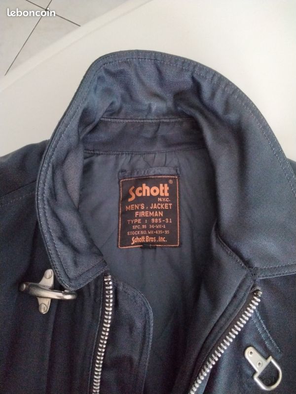 Manteau homme SCHOTT Fireman vintage TBE (image 2)