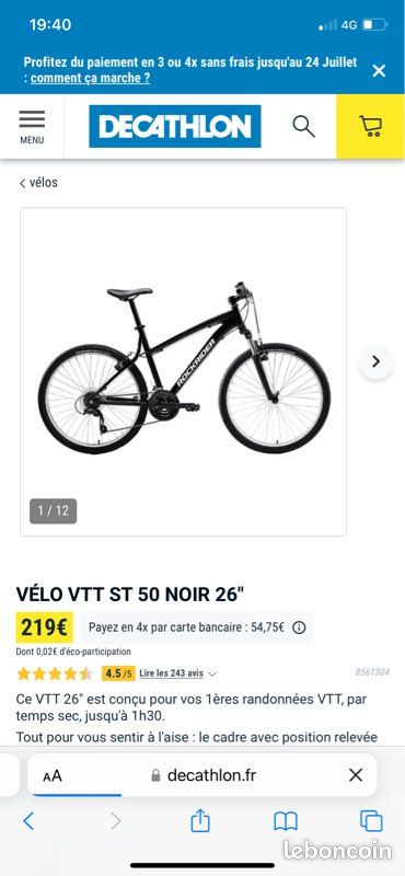Vélo rockrider st50 (image 3)