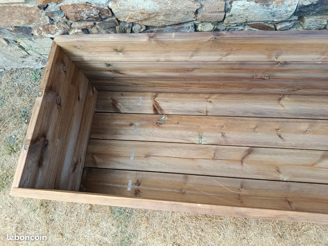 Grande jardinière en bois de terrasse 240x60x45 (image 5)