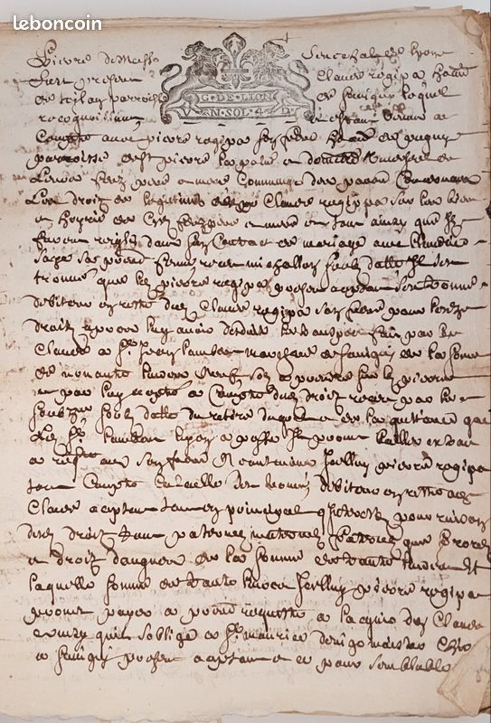 Recherche courrier, lettre manuscrit ancien.. Du Sud-Manche (image 1)