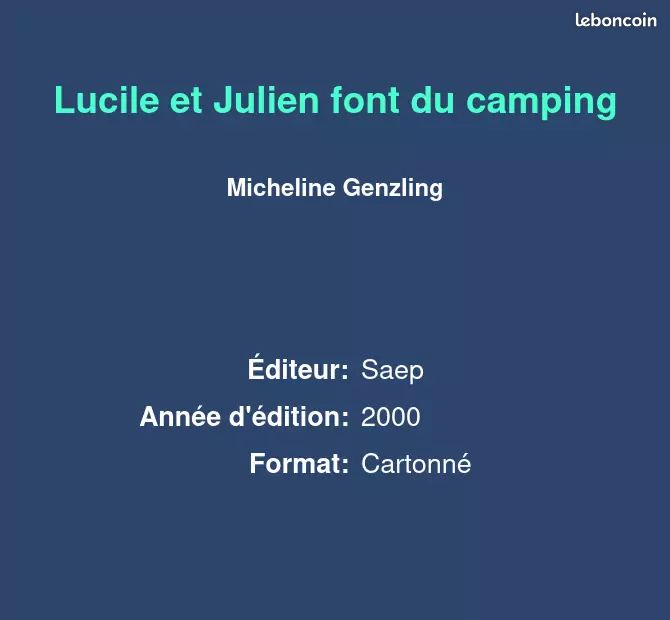 Lucile et Julien font du camping - Micheline Genzling (image 2)
