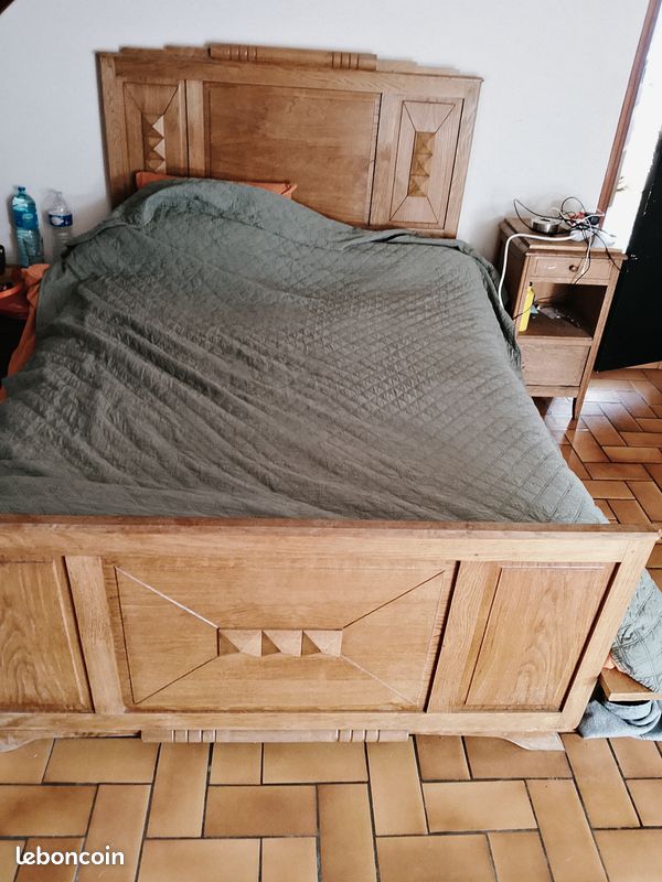 Lit en chêne massif moderne chambre style scandinave SVEN Choix