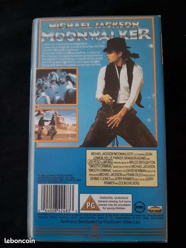 VHS Moonwalker Michael Jackson UK vidéo Rare (image 2)