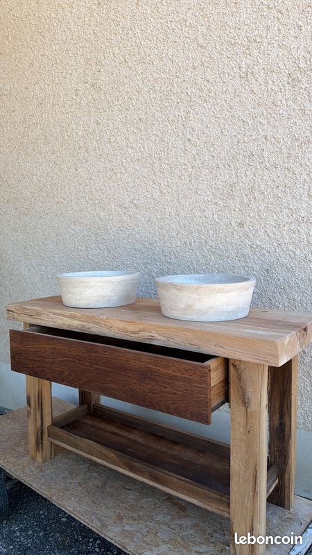 Meuble établis de Menuisier Meuble vasque - TV - Console sur mesure – Fabrication artisanales en bois massif (image 4)