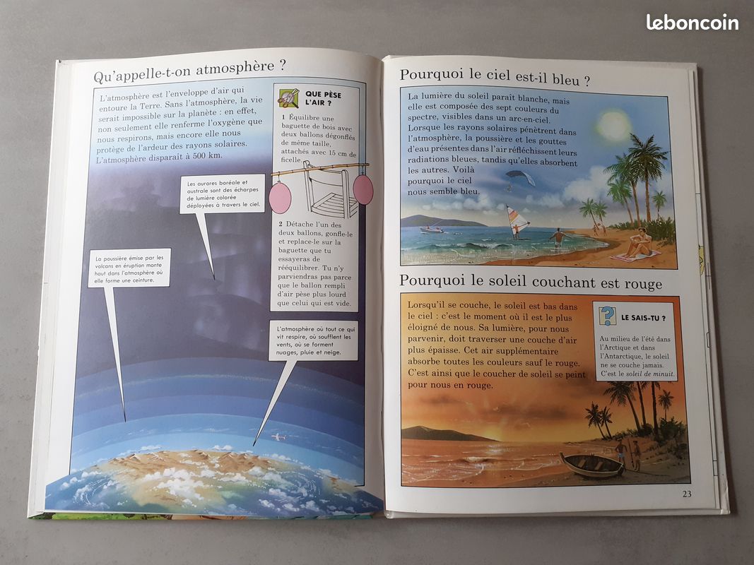 Livre "La terre et le ciel" édition LAROUSSE DU TAC AU TAC REPONSES AUX 7/9 ANS (image 3)