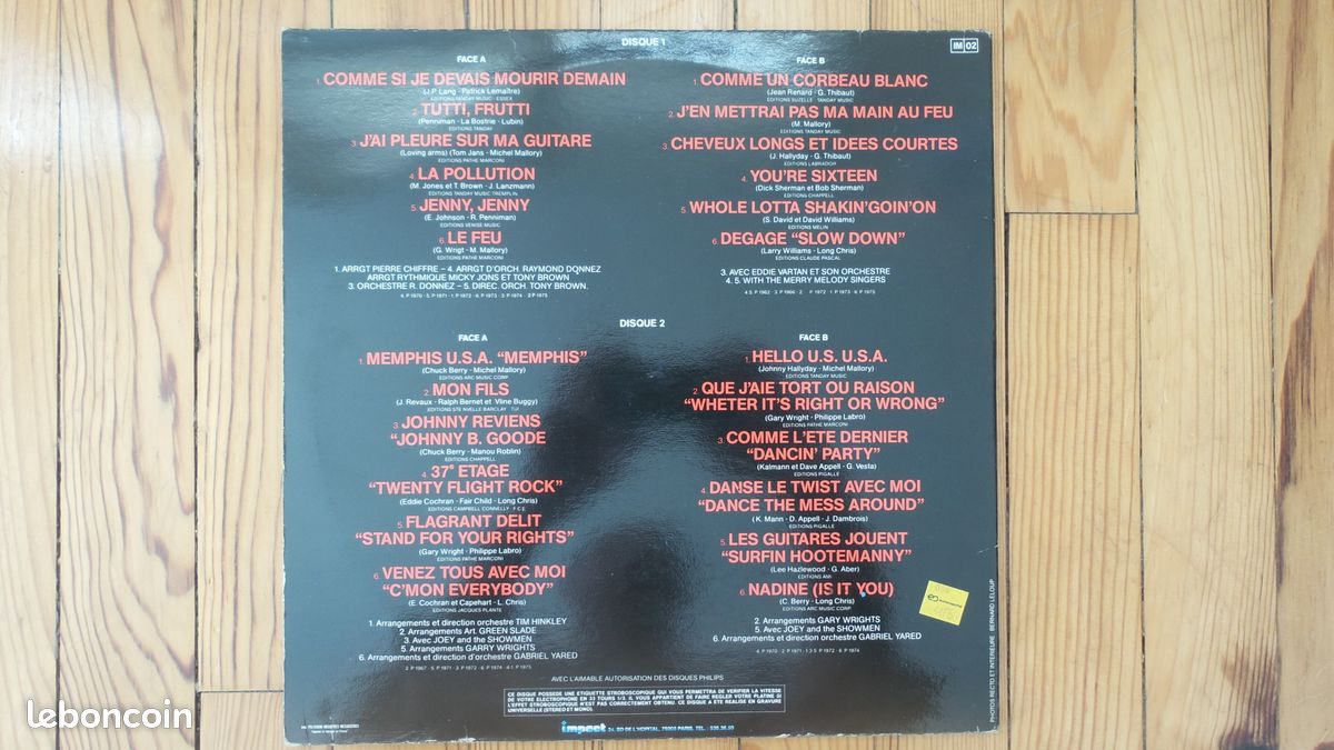 Double album vinyle Johnny Hallyday années 1970 (image 2)