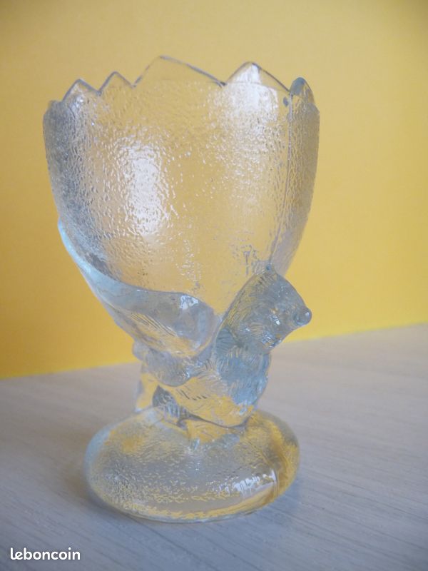 ANCIEN POT COUVERT BONBONNIERE POULE VERRE Moulé VIDE POCHE Collection Deco Xxe Imgx1200 852