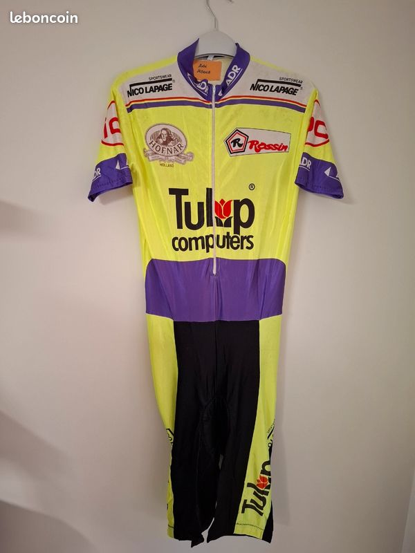 Maillot Cycliste Vintage Années 70 – Languedoc Roussillon – Rouge Ourpsport Taille S