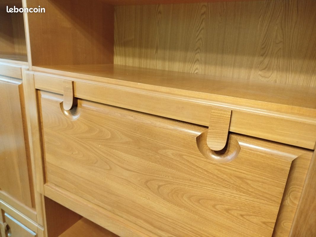 Grand living en orme massif vernis (TBE) (image 12)