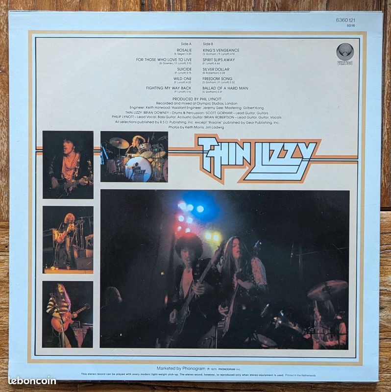 Thin Lizzy – Fighting (Vinyle 33T) (image 2)