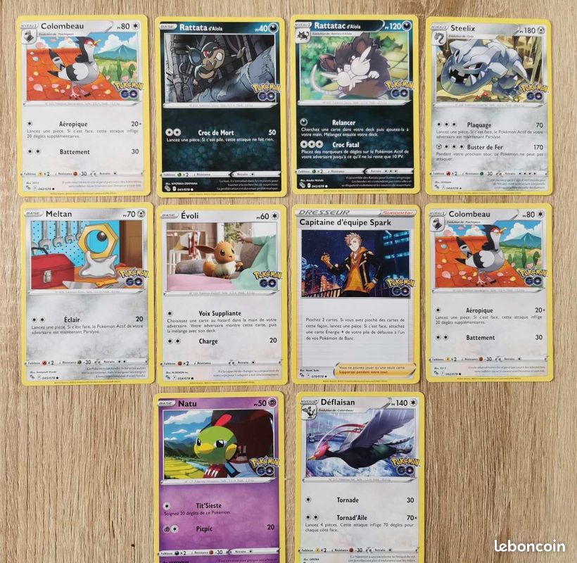 Lot de 23 cartes Pokemon GO + 2 energie (image 1)
