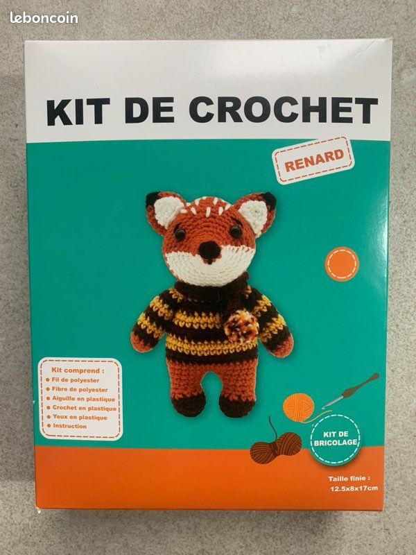 Kit Crochet De Verrouillage National Yarn Crafts R864 - Arc-en-ciel - Vintage - Neuf En Boîte