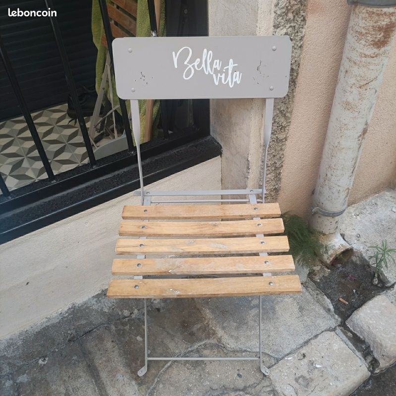 Lot 4 chaises pliantes terrasse, jardin (image 1)