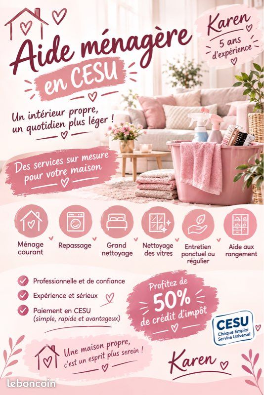 Aide ménagère - Services à la personne