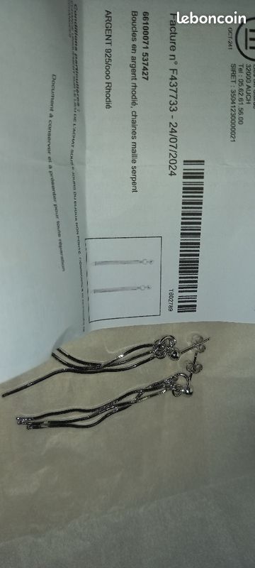 Boucles d'oreilles argents neuves pour Noël (image 4)