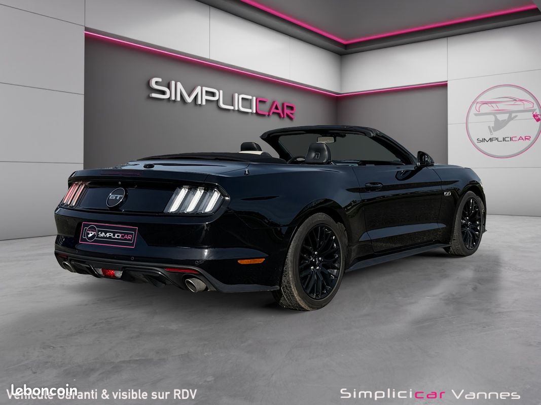 FORD MUSTANG CONVERTIBLE V8 5.0 421 GT BVA Garantie 12 Mois (image 3)