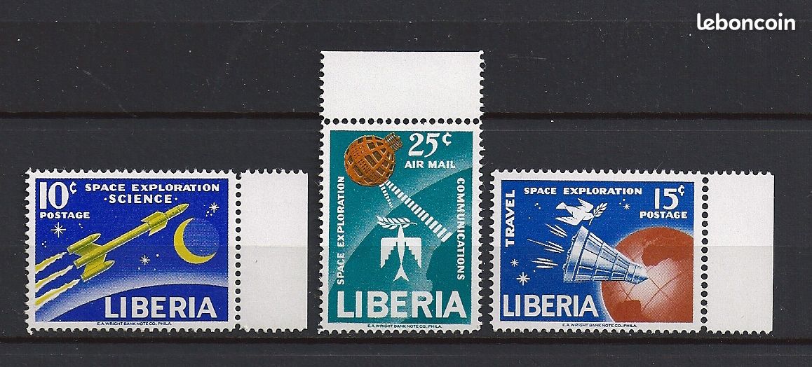 Timbres cosmos espace Liberia (image 2)