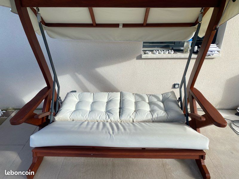 Balançoire hollywoodienne en bois (image 3)