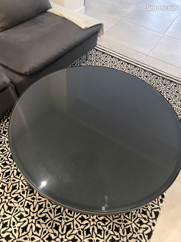 Table basse FROTORP verre + effet marbre (image 3)