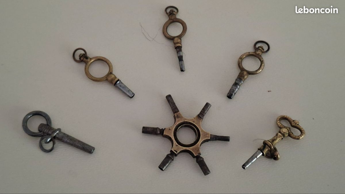 Ancienne Clé De Montre à Gousset – Calibre N°1, Vintage, Occasion En Très Bon état, Origine France