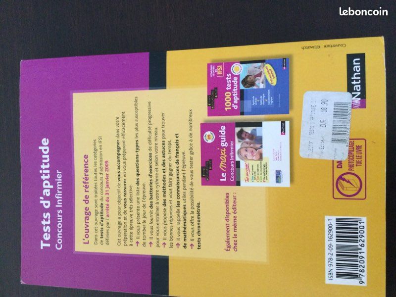 Livre Tests d’aptitude Concours Infirmier (image 2)