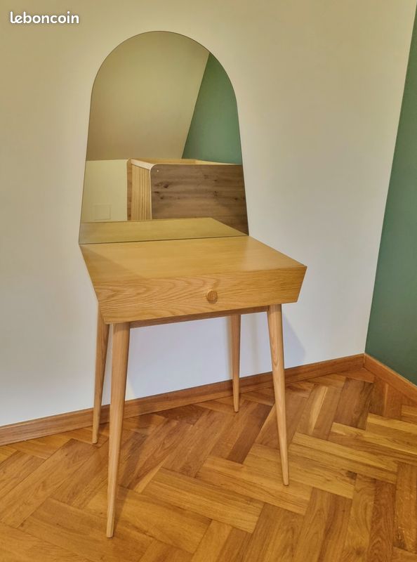 Coiffeuse style scandinave avec miroir (image 1)