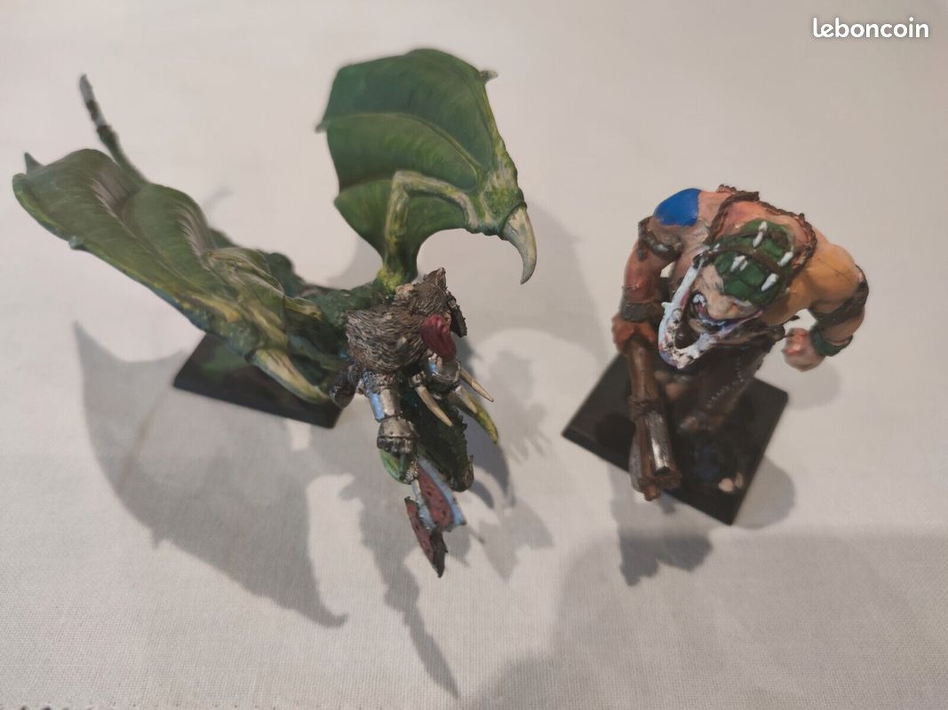 2 Figurines Warhammer en plomb: Chef de guerre orques sur Vouivre + Géant (image 10)