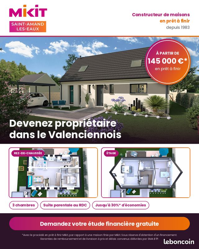 Maison 5 pièces 100 m² à Valenciennes