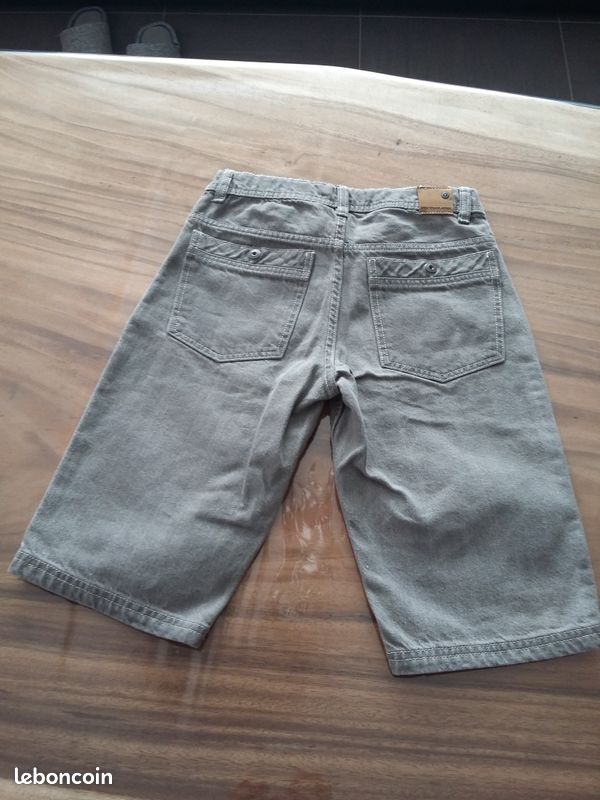 Bermuda garçon en jeans gris clair VertBaudet garçon 12 ans