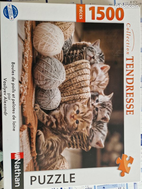 Puzzle 1500pièces : chatons mignons, nerfs solides recommandés (image 1)