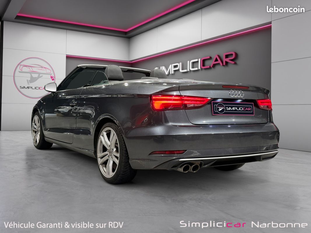 AUDI A3 CABRIOLET 2.0 TDI 150 S Line Garantie 12 mois Sièges chauffants Capote acoustique Roue de secours (image 3)