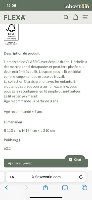 Lit surélevé FLEXA (image 11)