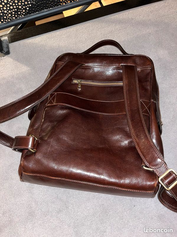 Sac à dos en Cuir Porte Ordinateur tannage végétal (image 1)